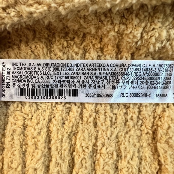 Zara Chenille Back Open Knit Sweater Vest High Neck Mustard. Size Small.‎ - Picture 10 of 12